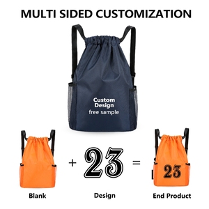 Zaino con Logo personalizzato impermeabile da <span class=keywords><strong>basket</strong></span> con coulisse zaino sportivo Outdoor Casual borsa con stringhe sportive da palestra borse con coulisse - Product Image 2