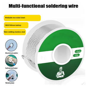 Nouveau fil de soudage en acier inoxydable plus léger <span class=keywords><strong>1mm</strong></span> 50g/100g cuivre-fer-nickel batterie électrode soudage fil universel - Product Image 4