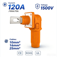 Connecteur de batterie ESS ignifuge 1500V 120A 100A 70A HV mâle/femelle en nylon IP67 étanche pour stockage d'énergie