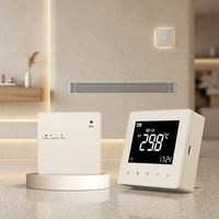 Termostato Wifi Inteligente Tuya con Control por Voz y Receptor RF, Termostato con Alimentación por Batería para Calefacción de Agua en el Hogar
