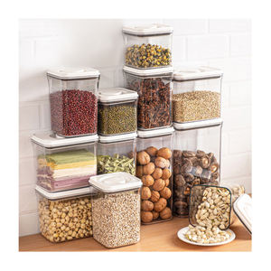 Airtight Kitchen Organizers Cover Cereal Dry Food Storage & Containers For Pantry
