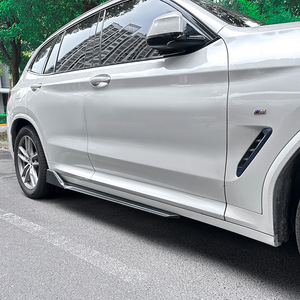 Bmw X3 X4 G01 G02 Side Skirts Piano Black Carbon Fiber Texture Abs Body Kit 2018 2024 M Sport - Product Image 2