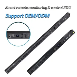 Remote Monitoring Control PDU IEC C19/C13 Customizable 24 Ways Heavy Power PDU