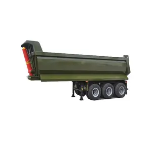Thickness side 8mm bottom 10 mm Dump trailer 3 Axles 40 cubic meter Tipper Semi Truck Tipping Trailer 16 tire For Sale