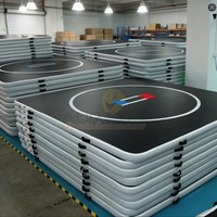 Tapis de fitness gonflable imperméable pour la lutte, la gymnastique, antidérapant, Air Track 3m x 3m en PVC, pour Jiu Jitsu, BJJ, MMA, Judo, pliable