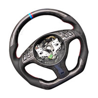Volant en cuir perforé en fibre de carbone adapté à la BMW Série 3 Série 5 E46 M3 M6 E61 E62 E63 Amélioration de l'intérieur