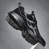 Fournisseur de chaussures avec logo personnalisé, maille respirante, semelle épaisse, lacets, antidérapantes, baskets décontractées tendance, chaussures de course pour hommes