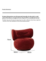 Fauteuil individuel en tissu Berry tendance, pivotant à 360 degrés, canapé lounge moderne pour petits appartements et salons