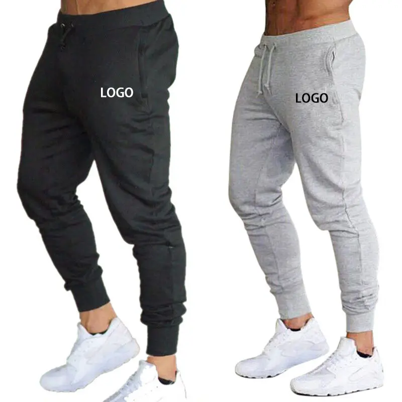 OEM Custom Design Premium Sweatpants with Elastic Ankles Plus size Men's Jogger Pants Trousers Solid Tapered Gym Track Pants