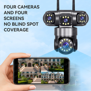 Ngoài trời 1100000lm 6000W IP67 năng lượng mặt trời Vườn đường phố ánh sáng 10K UHD 4 ống kính IP không dây PTZ 4G Wifi CCTV giám sát Camera An Ninh - Product Image 4