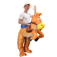 Costume de cheval gonflable pour adulte, convient aux personnes de 1,5 à 2 m, pour les fêtes de Noël, les spectacles sur scène et les bals masqués