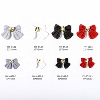 Décoration d'ongles populaire pour l'hiver : Ruban rouge, verre, papillon 3D japonais, nœud papillon pour nail art, 20 pièces/sac, DIY