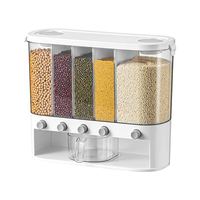 GREENSIDE Conteneur de stockage de riz moderne de qualité alimentaire pour la maison, boîte de rangement de céréales en plastique scellée, anti-insectes et anti-humidité