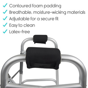 Coussinets d'accoudoirs pour fauteuil roulant, coussin en éponge noire, accessoire de soutien confortable - Product Image 3