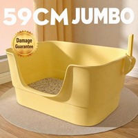 Litière pour chat en plastique épais anti-éclaboussures, grande ouverture, forme rectangulaire, 5 kg, pour chat de grande taille, vente en gros