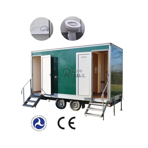 Remolque de inodoro móvil VIP de lujo Baño personalizado Inodoros portátiles Cabina Wc para adultos Inodoro de ducha Camper - Product Image 2