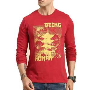 T-shirt à manches longues pour homme en coton 100% respirant, col rond, avec des caractéristiques de séchage rapide et écologiques pour une tenue décontractée estivale - Product Image 3