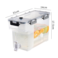 Haute capacité en plastique eau froide bouilloire robinet distributeur cuisine voyage jus cruche limonade Pot chaud conteneur alimentaire stockage conteneur