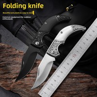 Vouwmes van roestvrij staal 3CR13, mini, volledig stalen patroon, outdoor, doe-het-zelf, draagbaar, fruit & uitpakken, express OEM