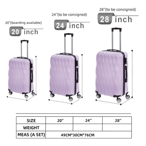 Juego de Maletas de Viaje de 4 Piezas con Ruedas Giratorias, Estilo Caricatura ABS, con Forro de Poliéster y Cierre de Cremallera - Product Image 5