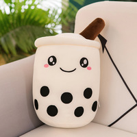 Kualitas tinggi panas tren mainan teh susu cangkir Boba Squishy mainan mewah simulasi Premium katun PP FillingBoba boneka mainan binatang