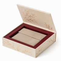 Boîte cadeau rigide magnétique estampillée à chaud avec finition soft touch et insert en EVA