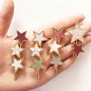 2020 moda jóias 18k banhado a ouro seajewelry estrela cabelo pinos meninas