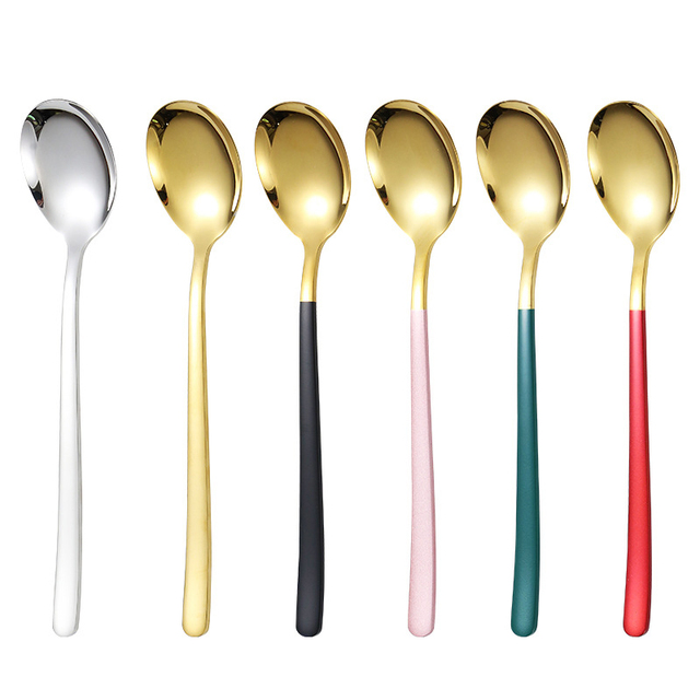 Wholesale From Direct Factory Stainless Steel Big Small TableDinnerware Long Handle Round Head Spoon