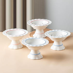 Ciotola <span class=keywords><strong>per</strong></span> gatti in ceramica di lusso con scollo Anti-colpo ciotola <span class=keywords><strong>per</strong></span> animali domestici con crema <span class=keywords><strong>per</strong></span> <span class=keywords><strong>cani</strong></span> - Product Image 4