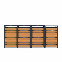 Conteneur à déchets écologique de haute qualité avec 4 portes en acier galvanisé pour usage extérieur, bureau et école, marque HD
