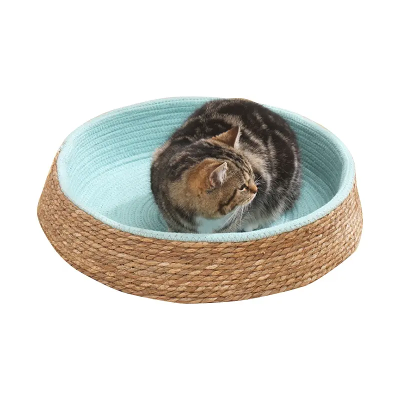 Kunden spezifische vier Jahreszeiten Universal Corn Cotton Rope Weaving Dog House Katzen kratz brett Pet Woven Nest Dofg Cat Cave Katzen haus