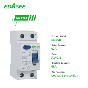 <span class=keywords><strong>Interruptor</strong></span> <span class=keywords><strong>Diferencial</strong></span> RCCB EBASEE, 2P 4P 40A 63A 30mA, <span class=keywords><strong>Interruptor</strong></span> de Corriente Residual, Protección Contra Fugas a Tierra - Product Image 2