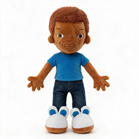 Peluche personnalisée OEM grande taille, personnage d'anime dérivé, jouet en peluche pour garçon avec vêtements, cadeau d'anniversaire personnalisé pour enfants