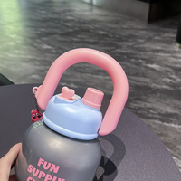 Tasse à thé en PC haute transparence avec pendentif animal mignon, sans danger pour les aliments, écologique, réutilisable avec couvercle