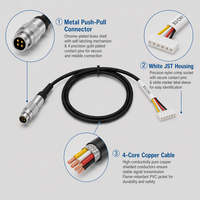 Konektor Aviasi Logam Bundar Kustom Sistem Dorong-Tarik ke Kabel Harness Terminal JST, Tembaga Murni untuk Sensor Medis