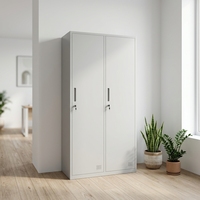 Design d'Armoire en Acier Usine de Luoyang / Almirah Métallique à Double Porte Meuble de Chambre à Coucher Vente Chaude Casier Métallique pour Vêtements et Personnel