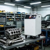 Machine de nettoyage puissante pour moteurs de voitures avec glace carbonique et fonction d'économie de carburant pour les ateliers de réparation automobile