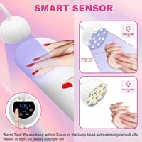 Lampe à ongles UV LED portable Vantrend Beauty haute puissance 36W avec capteur automatique, écran et recharge rapide pour séchage rapide du vernis gel en salon