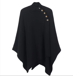 <span class=keywords><strong>Poncho</strong></span> châle tricoté en laine mérinos pour femmes mode vente en gros - Product Image 6