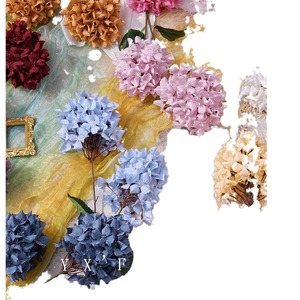 Bouquet de fleurs artificielles en soie Yixuan, hortensia pagode simulé, fleurs décoratives de mariage, vente en gros - Product Image 5