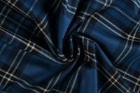 Tissu de chemise respirant en fibre de bambou extensible et rafraîchissant, teint en fil à carreaux, personnalisé pour chemises homme