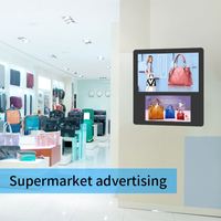 Настенный рекламный дисплей 10.1 дюйма с двумя сенсорными ЖК-экранами, Wi-Fi, USB, фронтальной камерой, Android 11 для лифтов и магазинов