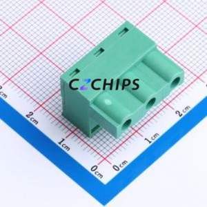 KH-ZBK300R-3P-7.62G Plug-in Terminal Block Through hole Component (THT),P=7.62mm Connector 7.62mm Green 3P 1 - Product Image 2