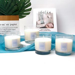 Bougie parfumée en cire de soja Ascencia dans un bocal en verre, décoration minimaliste pour la maison, aromathérapie, parfum floral végétal, durée de combustion de 40 à 60 heures - Product Image 3
