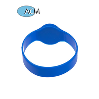 Pulsera de Silicona RFID con Logotipo Personalizado en Relieve, Ajustable, Impermeable, para Niños, Festivales, Control de Acceso, Personalizable, Venta al por Mayor