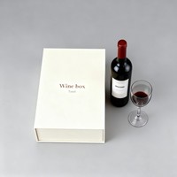 Caja de Regalo Rígida Magnética de Lujo con Impresión Digital para Botellas de Vino o Whisky y Vasos, Empaque para Whisky con Inserto de Espuma