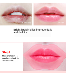Maschera di bellezza rosa per la pelle delle labbra ridurre le rughe e sbiadire il colore delle labbra liscio di cristallo collagene maschera per dormire idratante - Product Image 3