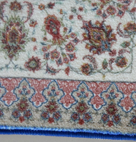 Tapis de salon persan en polyester antidérapant à poils ras, imprimé en 3D, imitation laine, fabriqué à la machine, de haute qualité