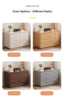 Commode de rangement moderne et minimaliste en bois épaissi à six tiroirs, grande capacité, pour salon et chambre à coucher