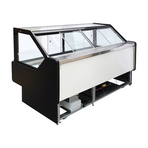 Fabriek klassieke stijl commerciële koelvitrine met lage prijs voor vleeswaren, rechte hoek, vlakke bovenkant, service over toonbank - Product Image 3
